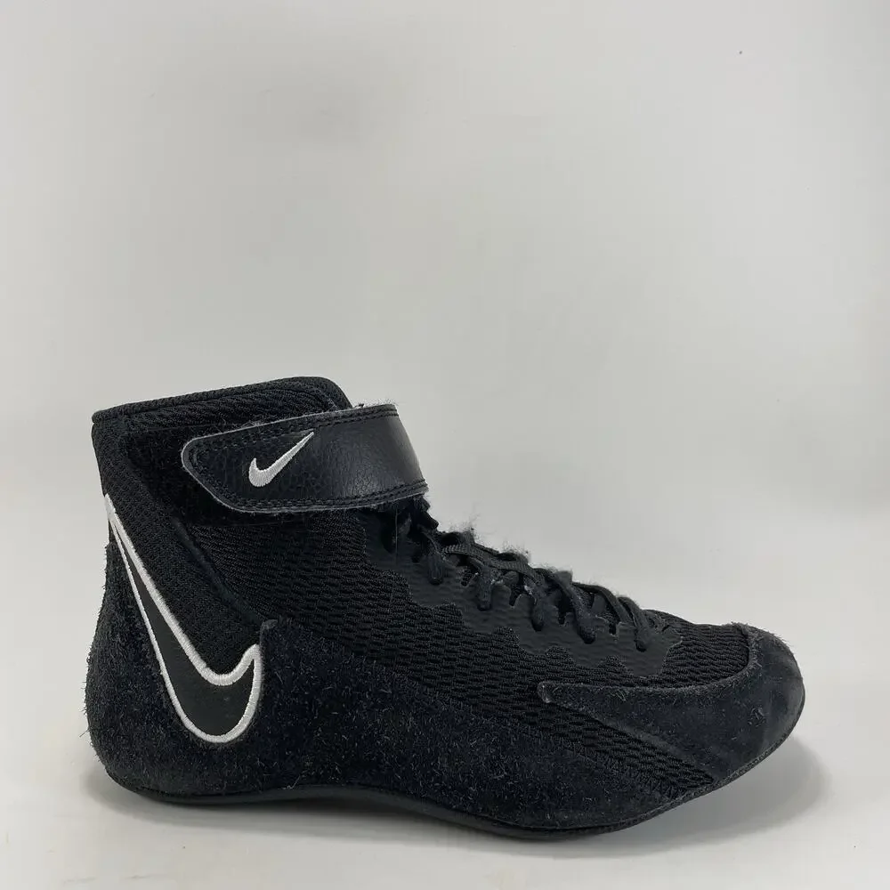 Nike Speedsweep 8 VIII Wrestling Shoes Black Suede Ankle Strap Youth Size 4.5